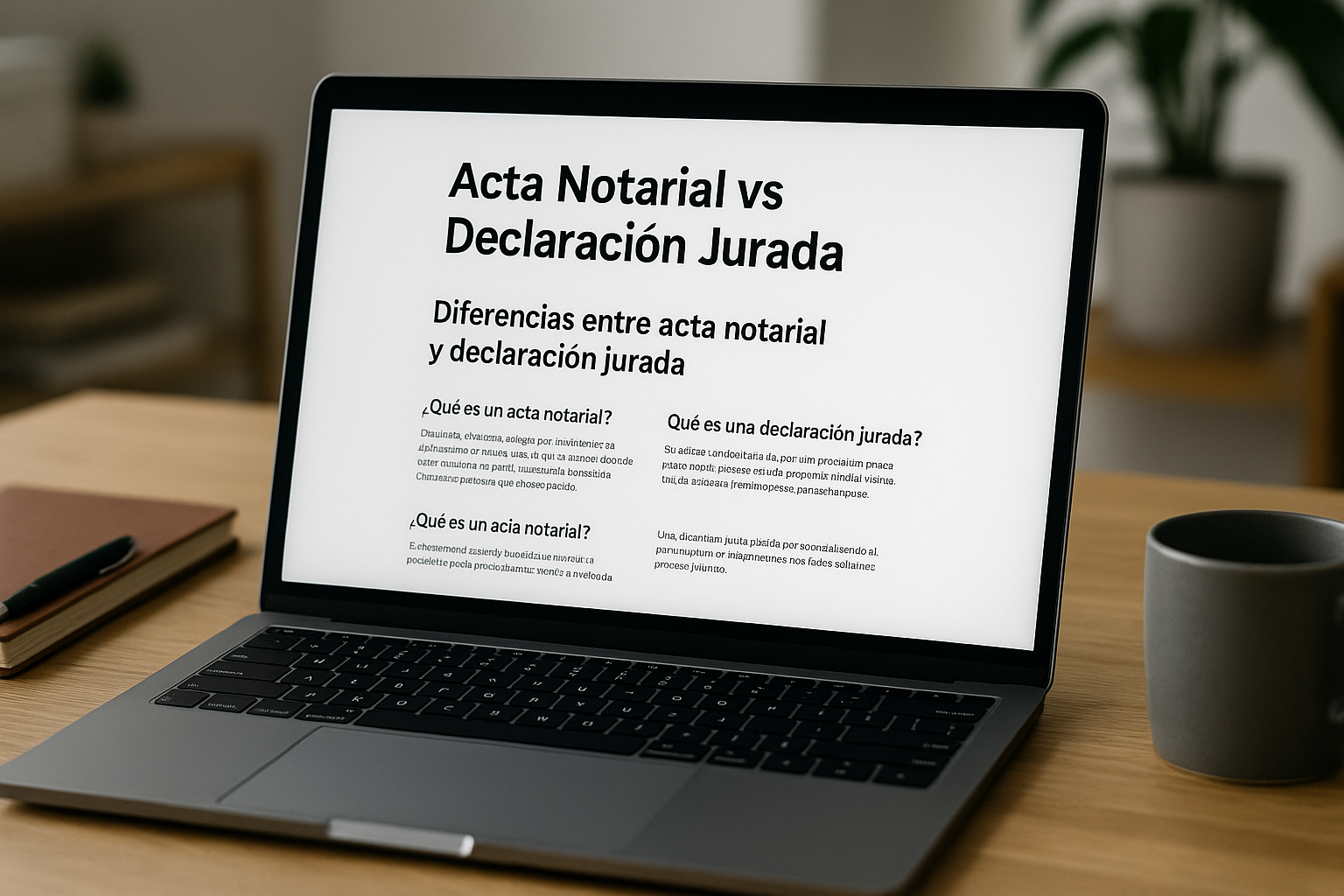 Declaración jurada vs acta notarial: diferencias clave